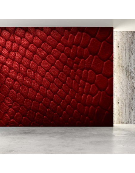 Фототапет - Red snake leather