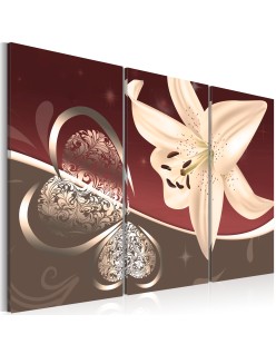 Картина - Abstraction with lily - triptych