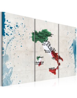 Картина - Map of Italy - triptych