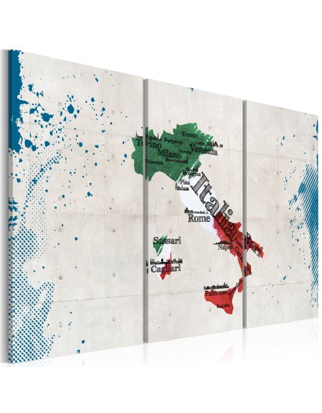 Картина - Map of Italy - triptych