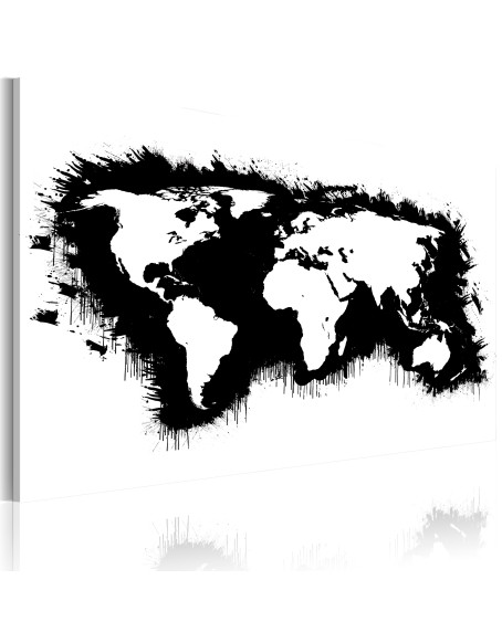 Картина - Monochromatic map of the World