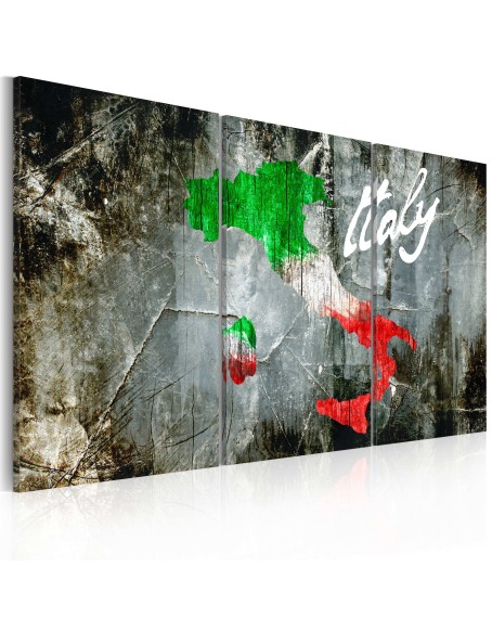 Картина - Artistic map of Italy - triptych