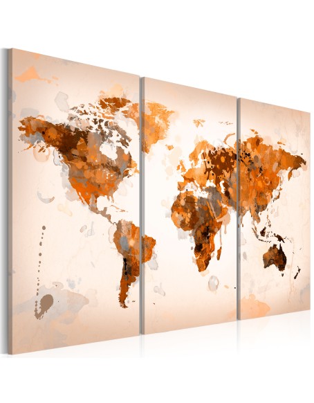 Картина - Map of the World - Desert storm - triptych