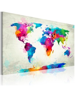 Картина - Map of the world - an explosion of colors