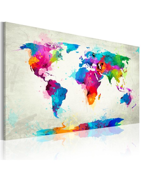 Картина - Map of the world - an explosion of colors