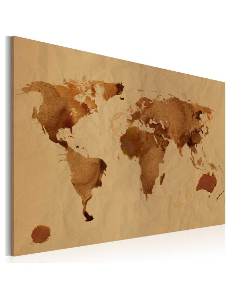 Картина - The World painted with coffee