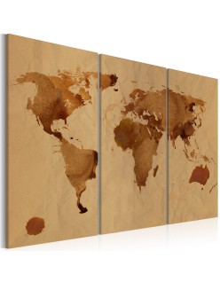 Картина - The World painted with coffee - triptych