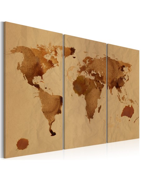 Картина - The World painted with coffee - triptych