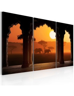 Картина - The tranquillity of Africa - triptych