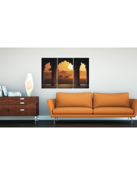 Картина - The tranquillity of Africa - triptych