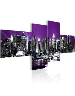 Картина - New York on a violet background