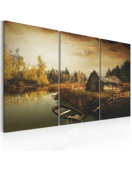 Картина - Idyllic village - triptych