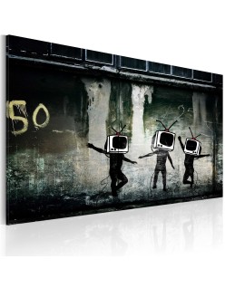 Картина - TV heads dance (Banksy)