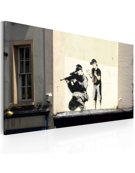 Картина - Sniper and boy (Banksy)