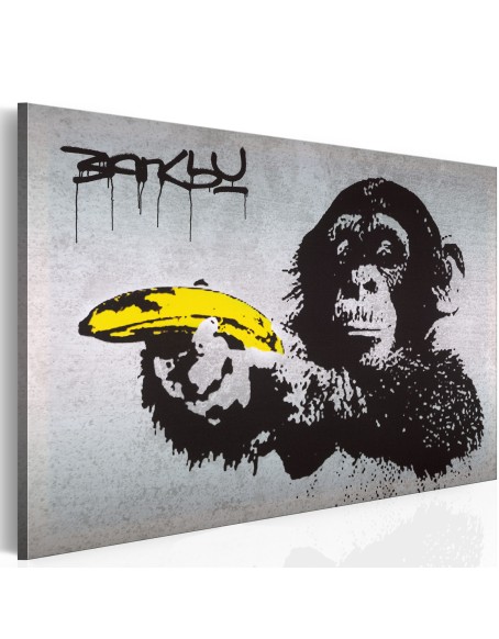 Картина - Stop or the monkey will shoot! (Banksy)