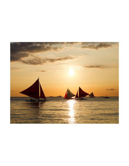 Фототапет - sailing boats - sunset