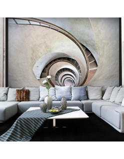 Фототапет - White spiral stairs