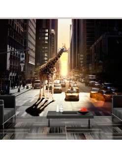 Фототапет - Giraffe in the big city