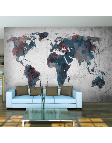 Фототапет - World map on the wall