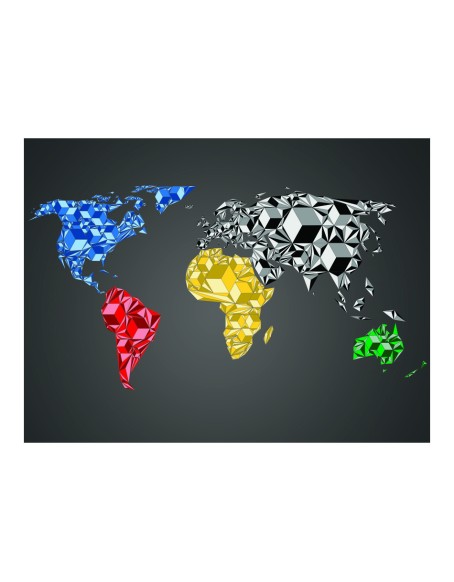 Фототапет - Map of the World - colorful solids