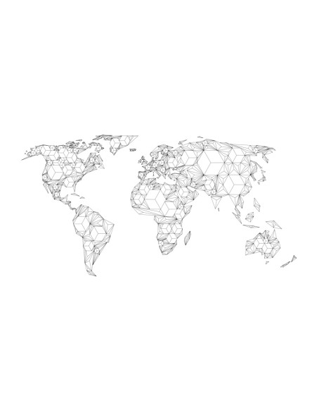 Фототапет - Map of the World - white solids