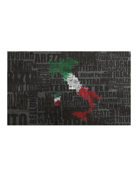 Фототапет - Text map of Italy