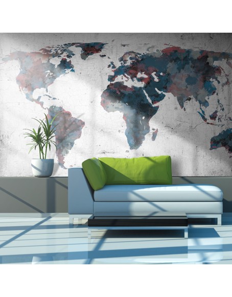 Фототапет - World map on the wall