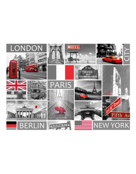 Фототапет - London, Paris, Berlin, New York