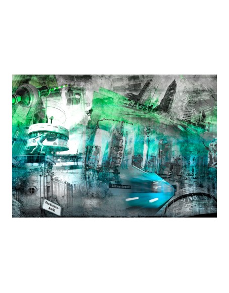 Фототапет - Berlin - collage (green)