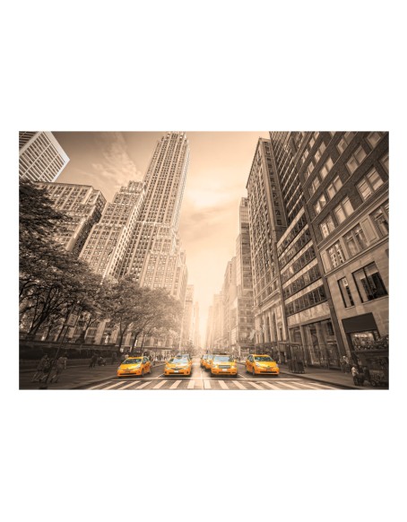 Фототапет - New York taxi - sepia