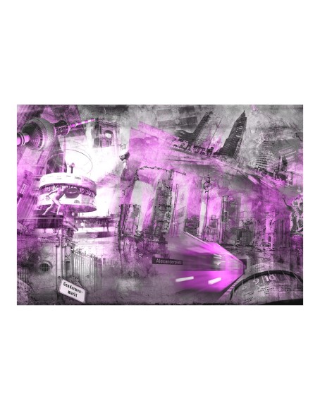 Фототапет - Berlin - collage (violet)