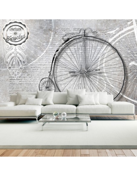 Фототапет - Vintage bicycles - black and white