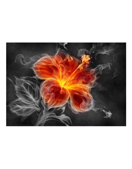 Фототапет - Fiery flower inside the smoke