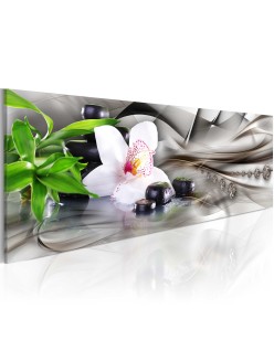 Картина - Zen composition: bamboo, orchid and stones