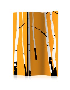 Параван - Birches on the orange background [Room Dividers]