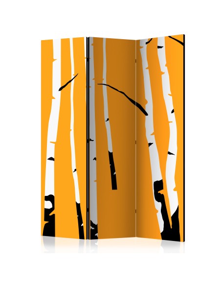 Параван - Birches on the orange background [Room Dividers]