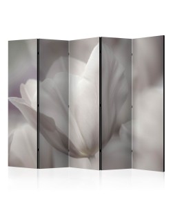 Параван - Tulip - black and white photo II [Room Dividers]