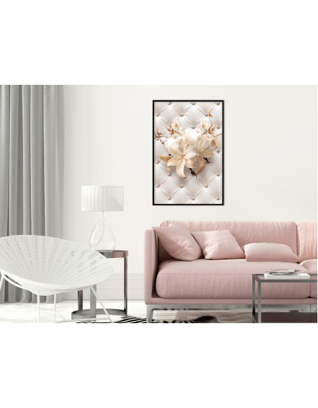 Плакат - Lilies on Leather Upholstery