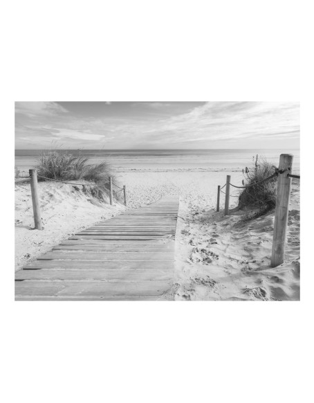 Самозалепващ фототапет - On the beach - black and white