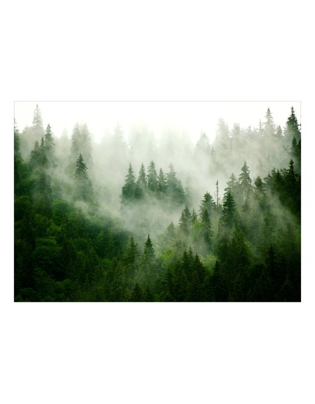 Самозалепващ фототапет - Mountain Forest (Green)