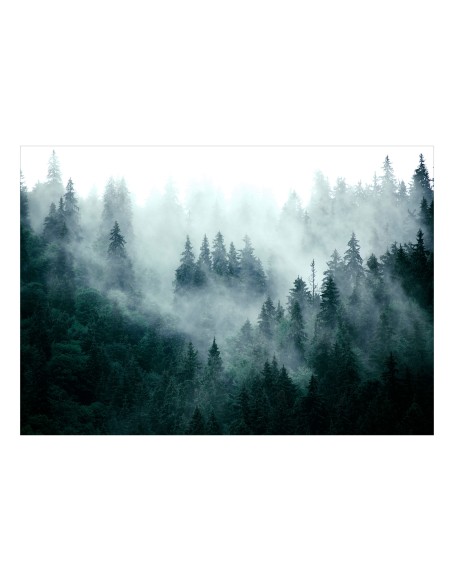 Самозалепващ фототапет - Mountain Forest (Dark Green)