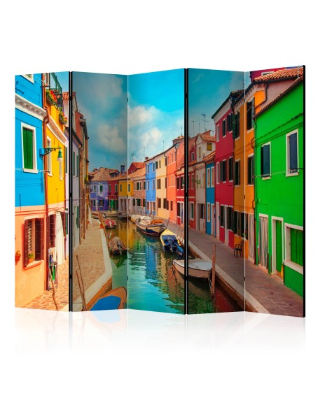 Параван -  Colorful Canal in Burano II [Room Dividers]