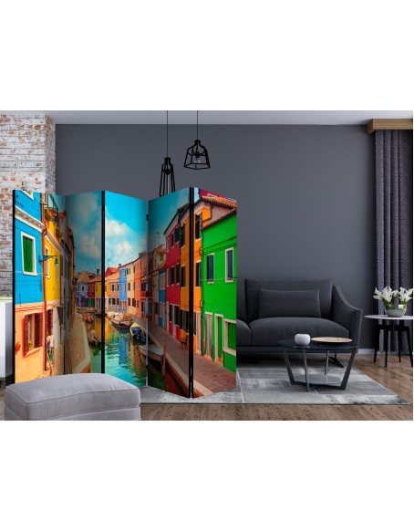 Параван -  Colorful Canal in Burano II [Room Dividers]