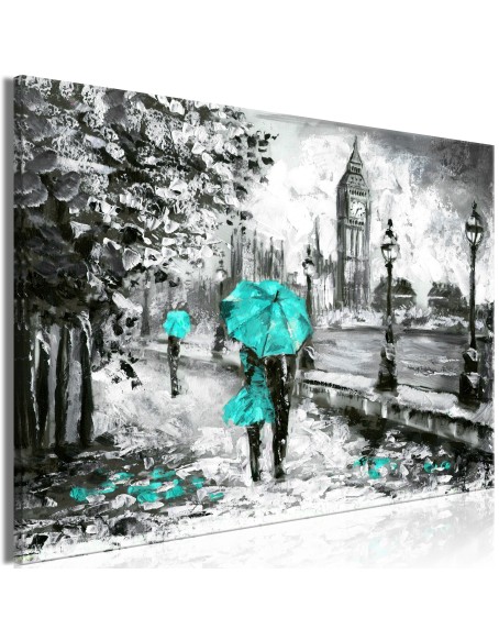 Картина - Walk in London (1 Part) Wide Turquoise