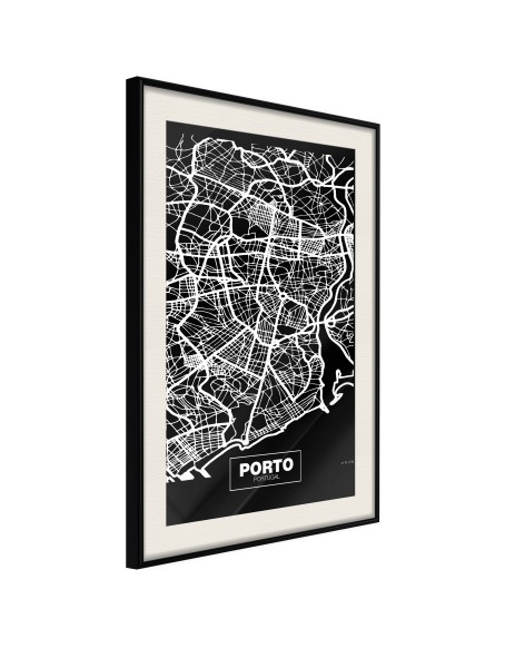 Плакат - City Map: Porto (Dark)