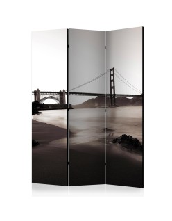 Параван - San Francisco: Golden Gate Bridge in black and white [Room Dividers]