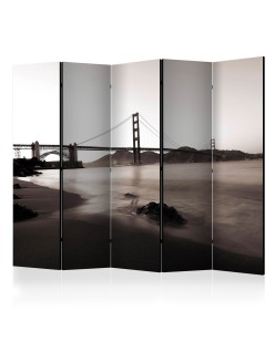 Параван - San Francisco: Golden Gate Bridge in black and white II [Room Dividers]