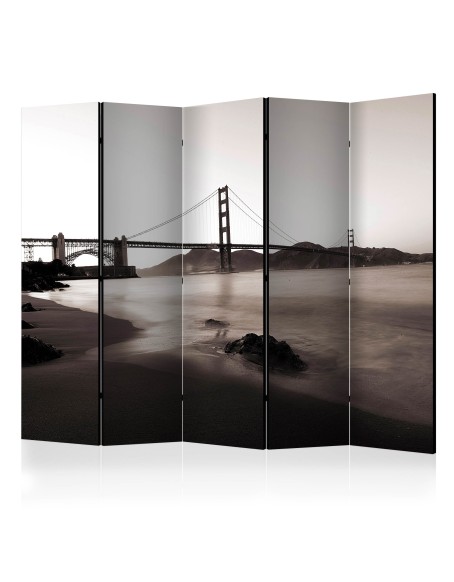 Параван - San Francisco: Golden Gate Bridge in black and white II [Room Dividers]