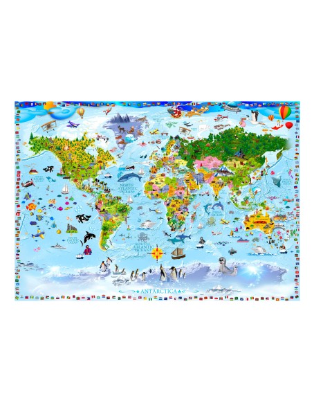 Фототапет - World Map for Kids