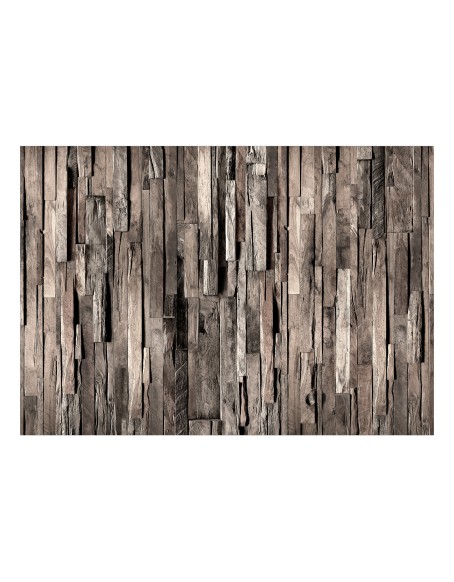 Самозалепващ фототапет - Wooden Curtain (Dark Brown)